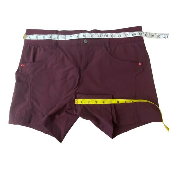 SOLD** Title Nine Women's Size 12 CLAMBER Hiking Climbing Shorts 5" Maroon - Picture 10 of 12